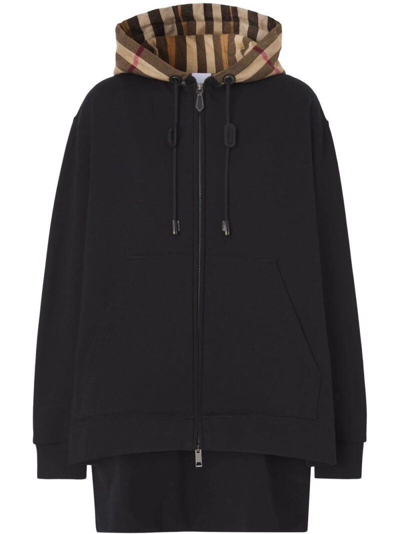 Burberry  check-hood hoodie