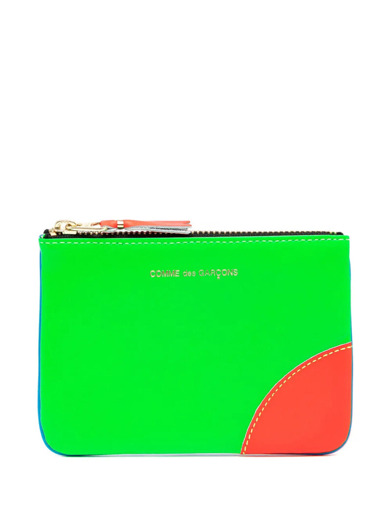 Comme Des Garçons Wallet  Super Fluo leather pouch