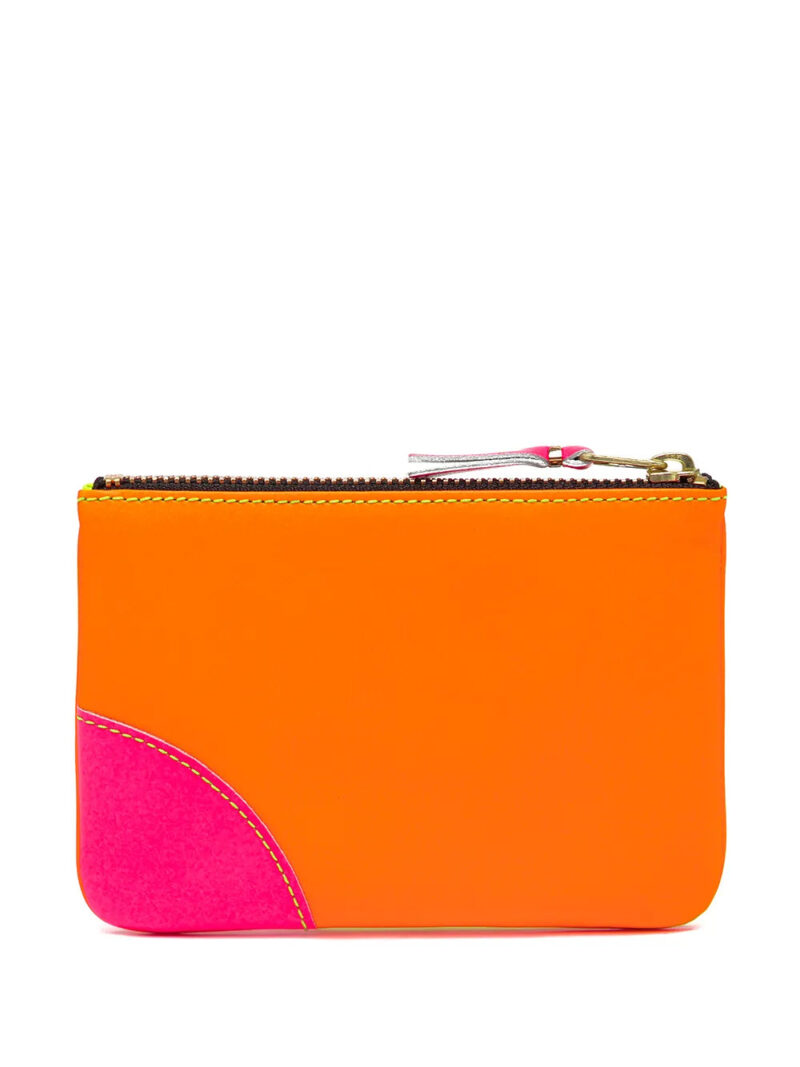 Comme Des Garçons Wallet Super Fluo leather pouch