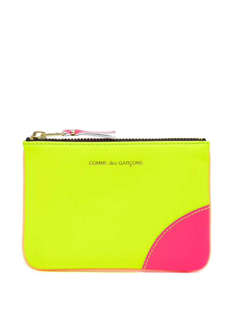Comme Des Garçons Wallet  Super Fluo leather pouch