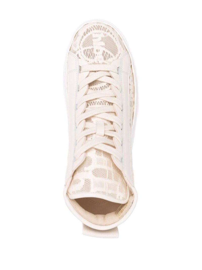 Chloé logo lace panels hi-top sneakers