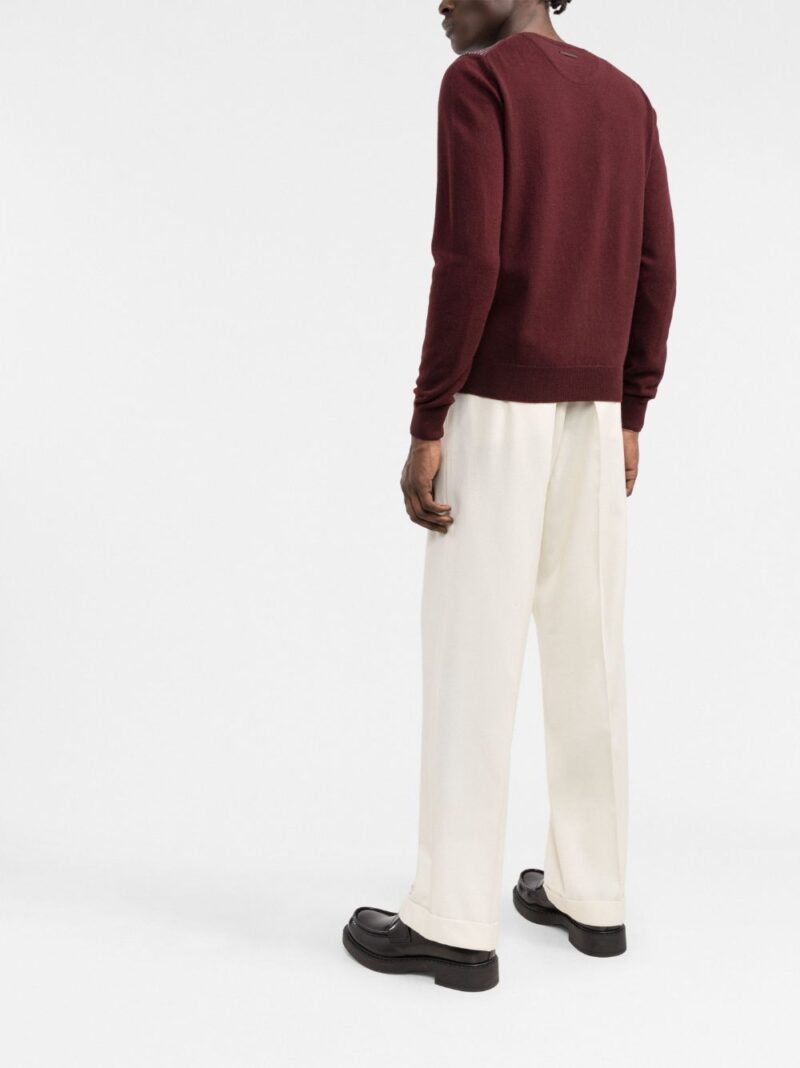 Corneliani  patterned knit crew neck jumper
