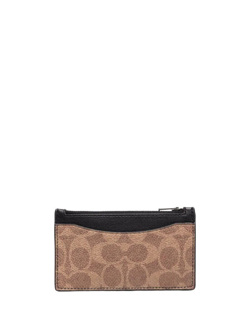 Coach  logo-canvas zipped wallet
