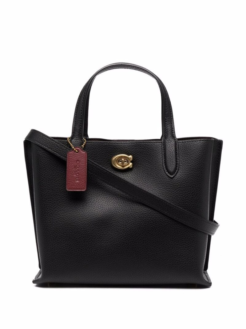 Coach  tag-detail leather tote bag
