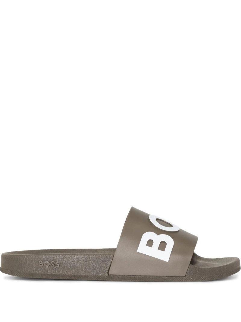 BOSS  logo-print pool slides
