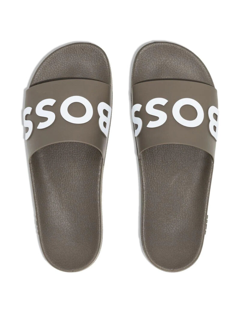 BOSS  logo-print pool slides