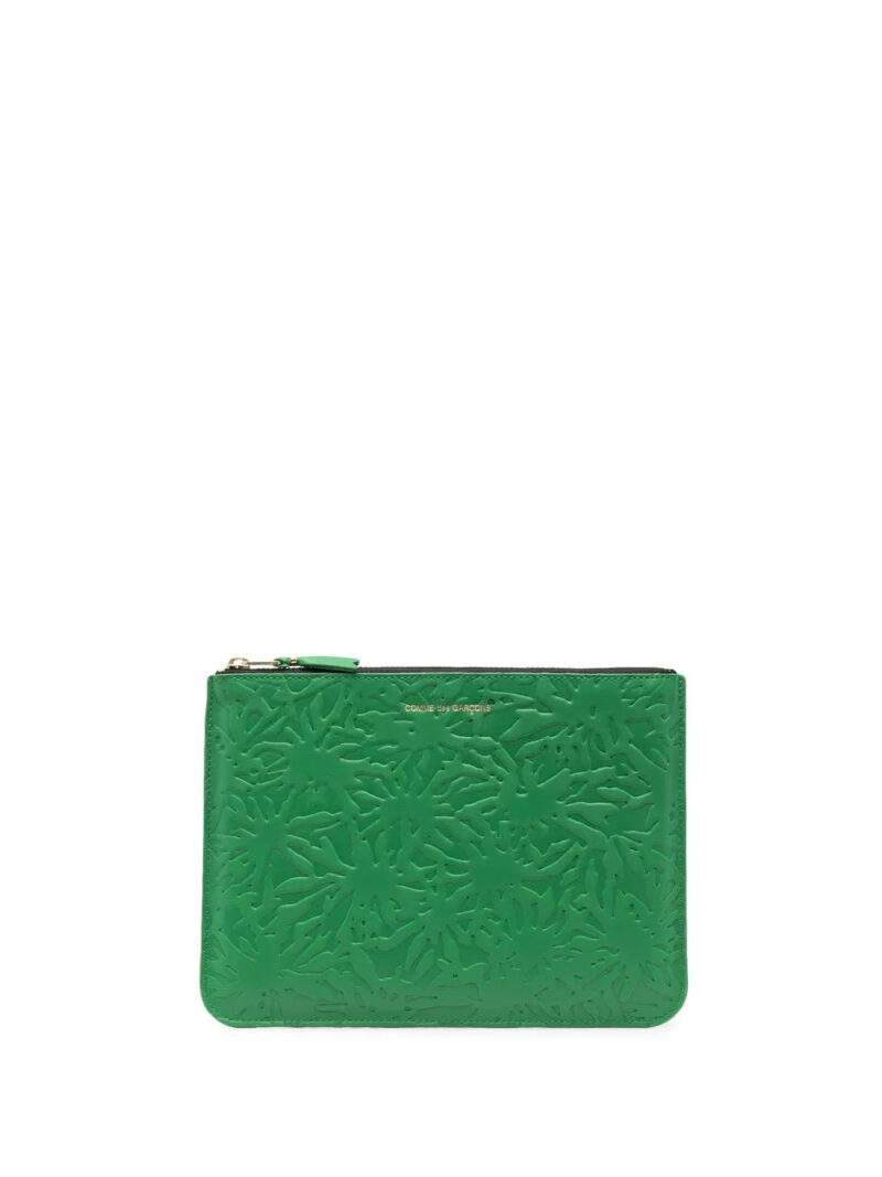 Comme Des Garçons Wallet  embossed zip-up wallet