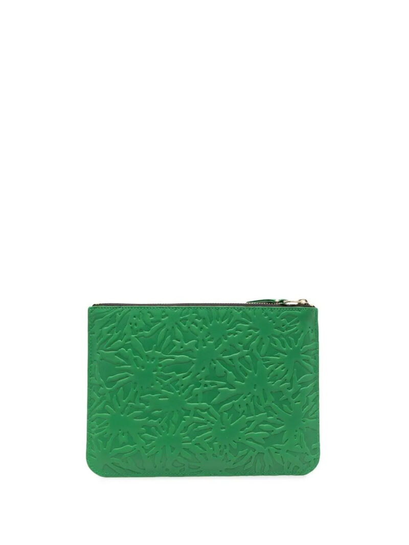 Comme Des Garçons Wallet embossed zip-up wallet