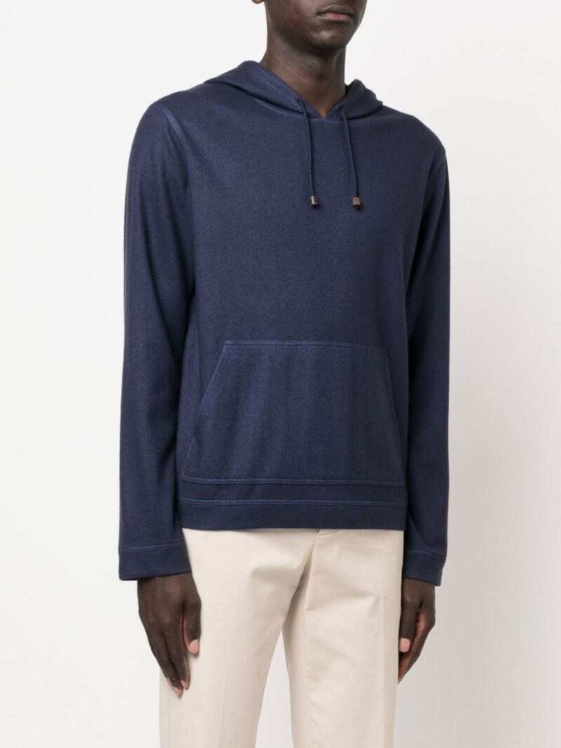 Colombo  cashmere long-sleeve hoodie