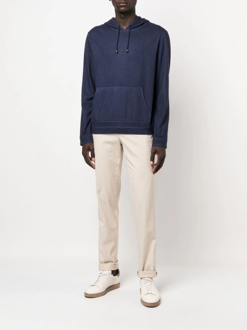 Colombo  cashmere long-sleeve hoodie