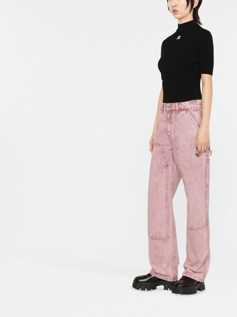 Courrèges  logo-print knitted top