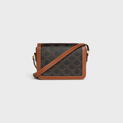 CELINE TEEN TRIOMPHE BAG IN Triomphe Canvas and Calfskin