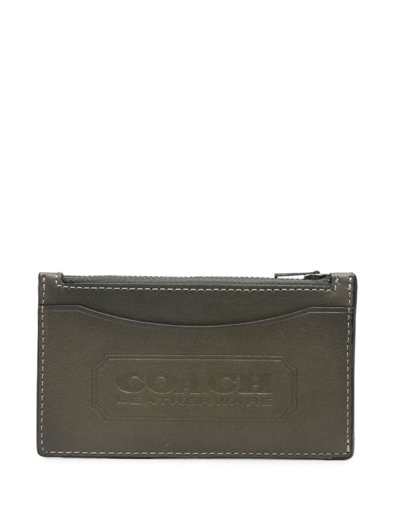 Coach  embossed-logo leather wallet