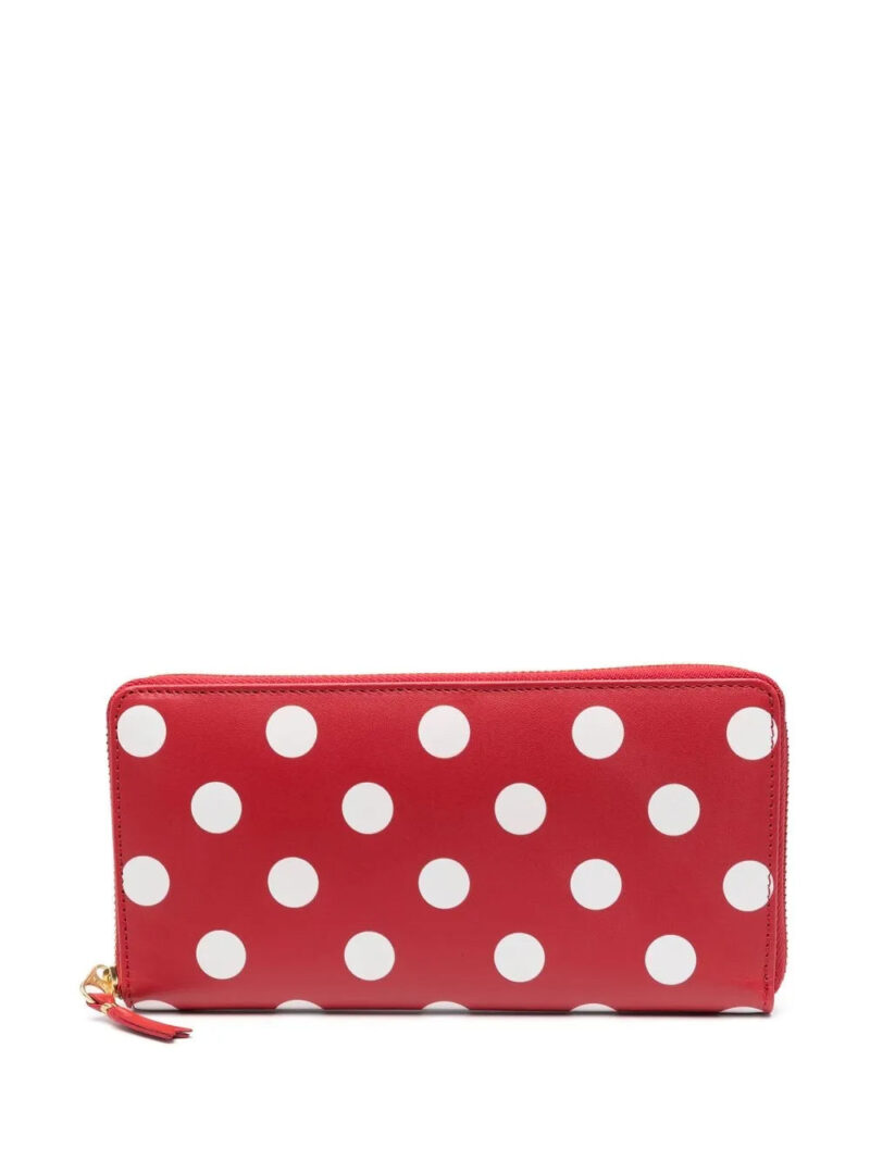 Comme Des Garçons Wallet  polka dot calf-leather wallet
