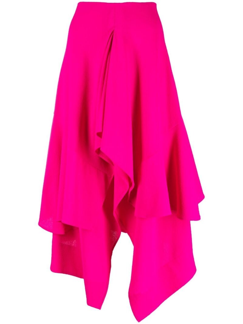 colville  asymmetric wool midi skirt
