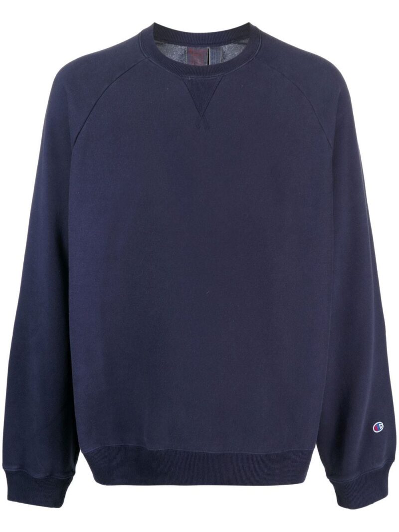 Champion  distressed logo-patch sweatshirt
