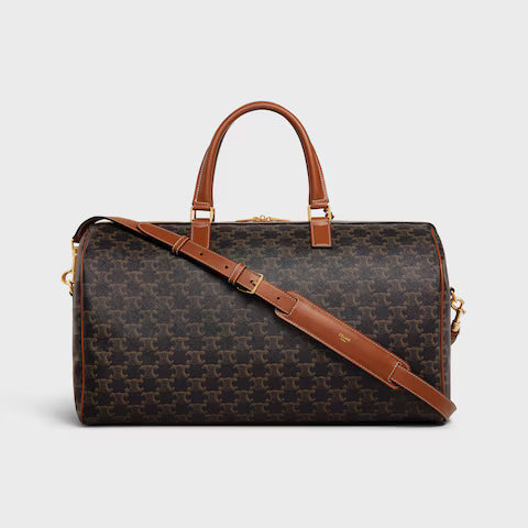 CELINE Medium Travel Bag IN Triomphe Canvas with Celine Print