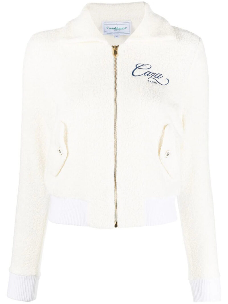 Casablanca  embroidered-logo zip-fastening jacket