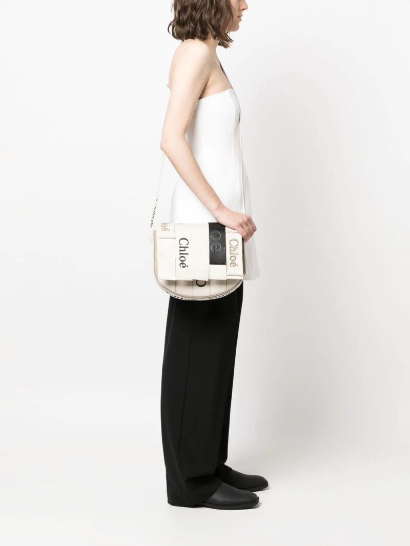 Chloé Woody logo-detail saddle bag