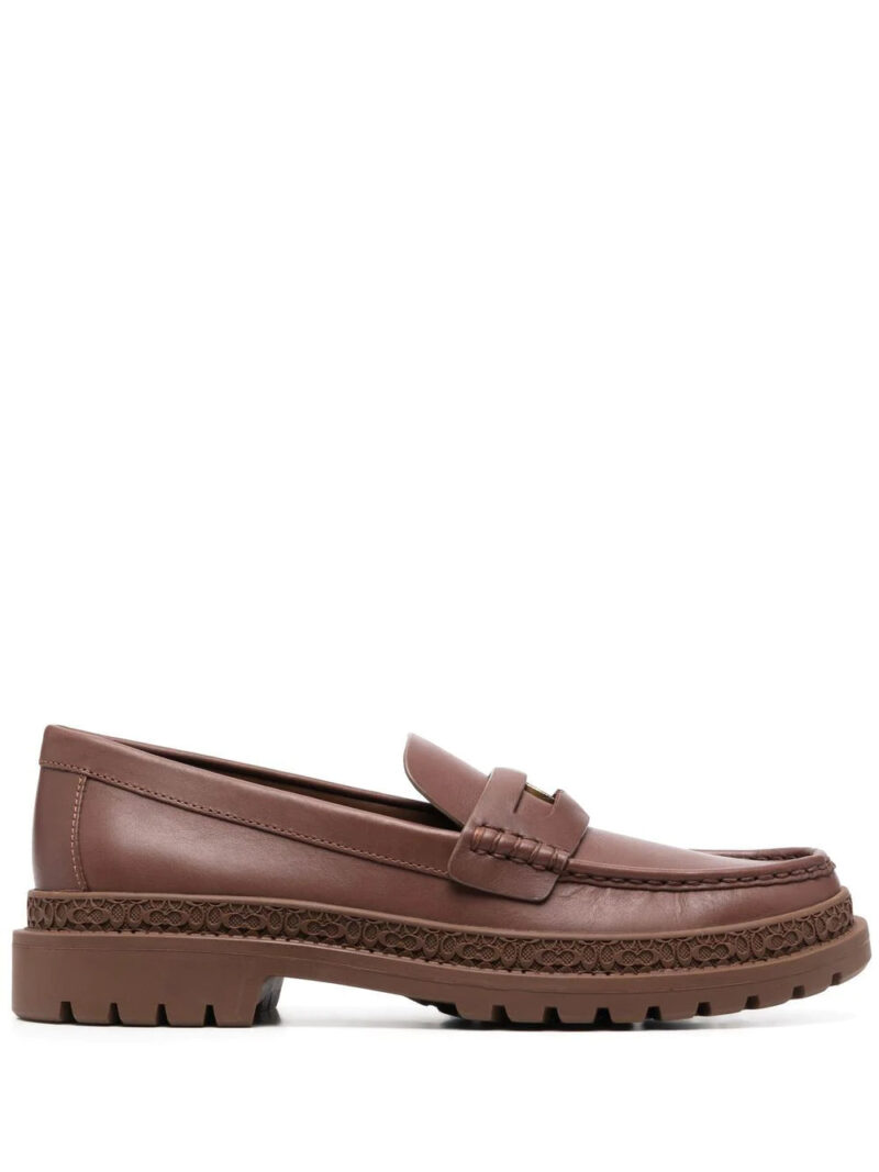 Coach  coin-detail leather loafers