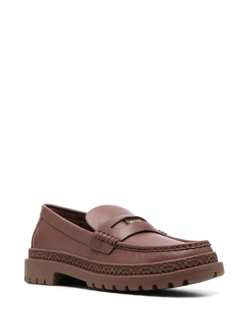 Coach coin-detail leather loafers