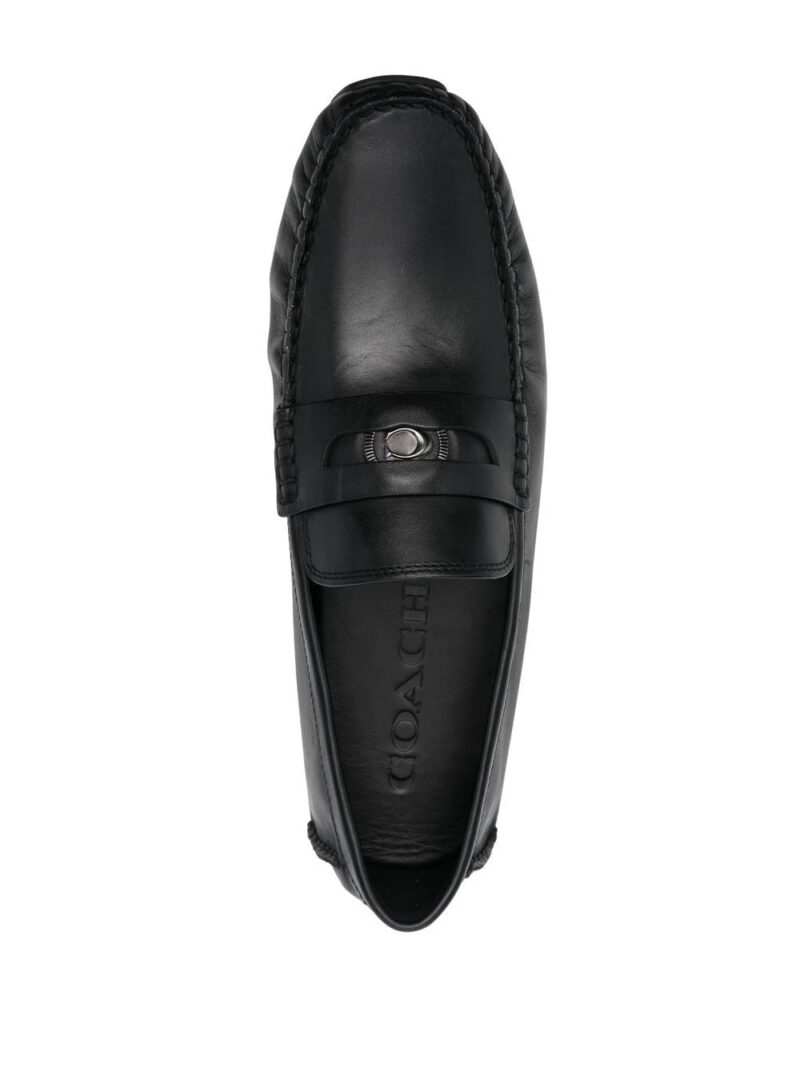 Coach  logo-plaque leather loafers
