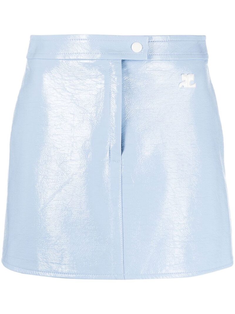 Courrèges  logo-embroidered miniskirt
