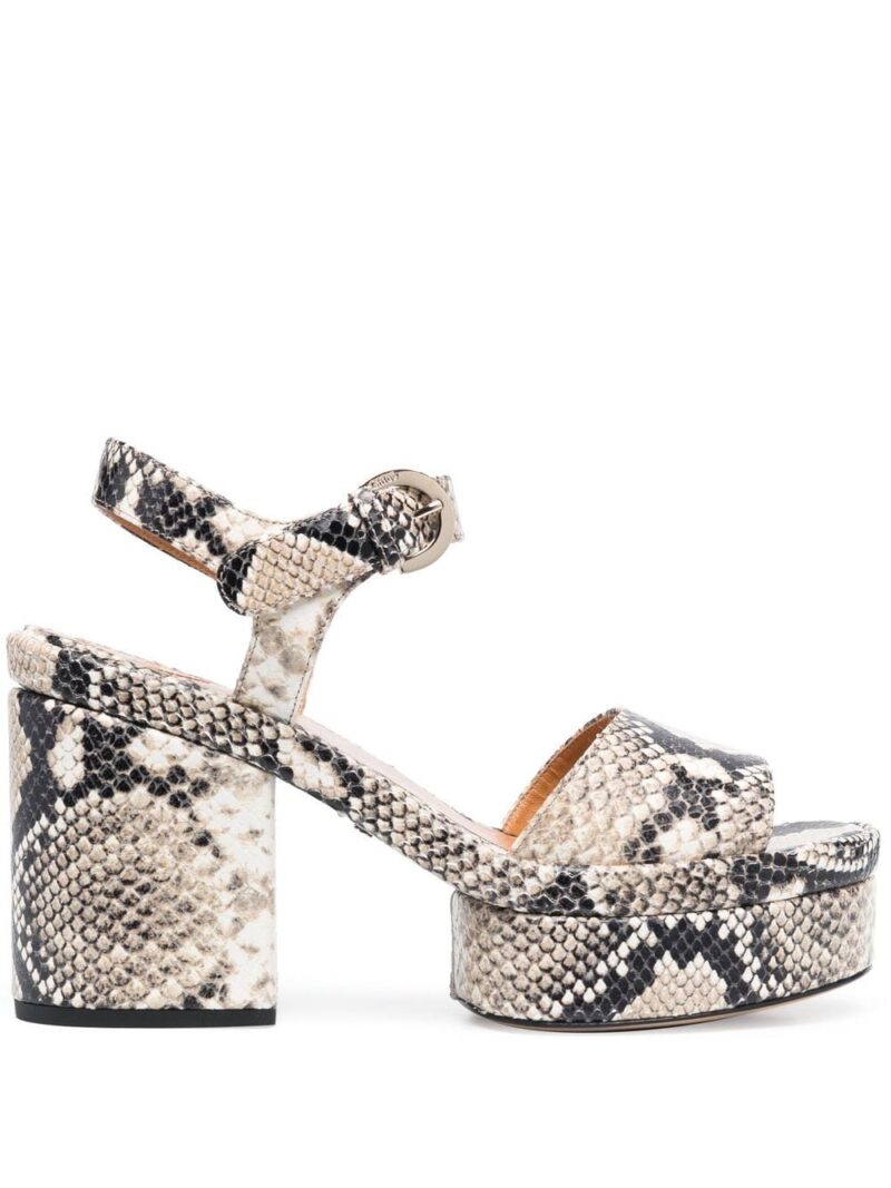 Chloé  snakeskin-effect platform sandals