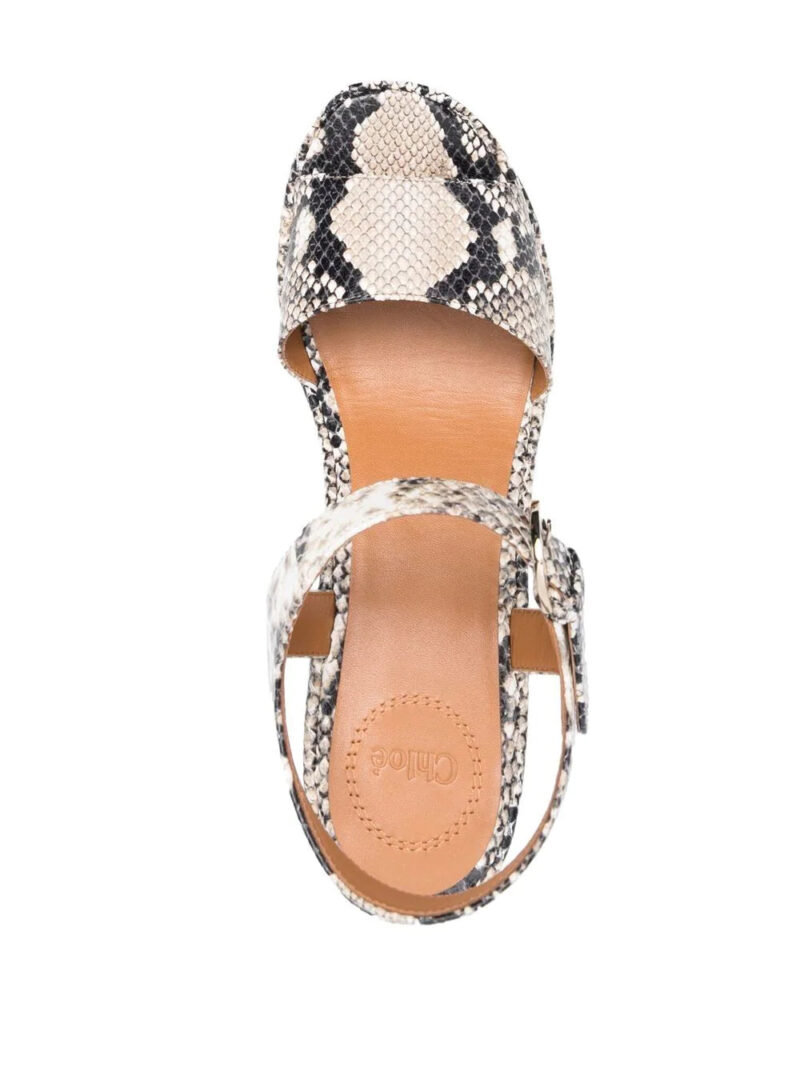 Chloé  snakeskin-effect platform sandals