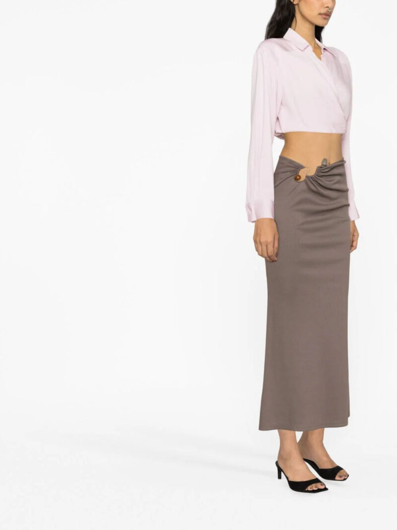 Christopher Esber wrapped cropped blouse