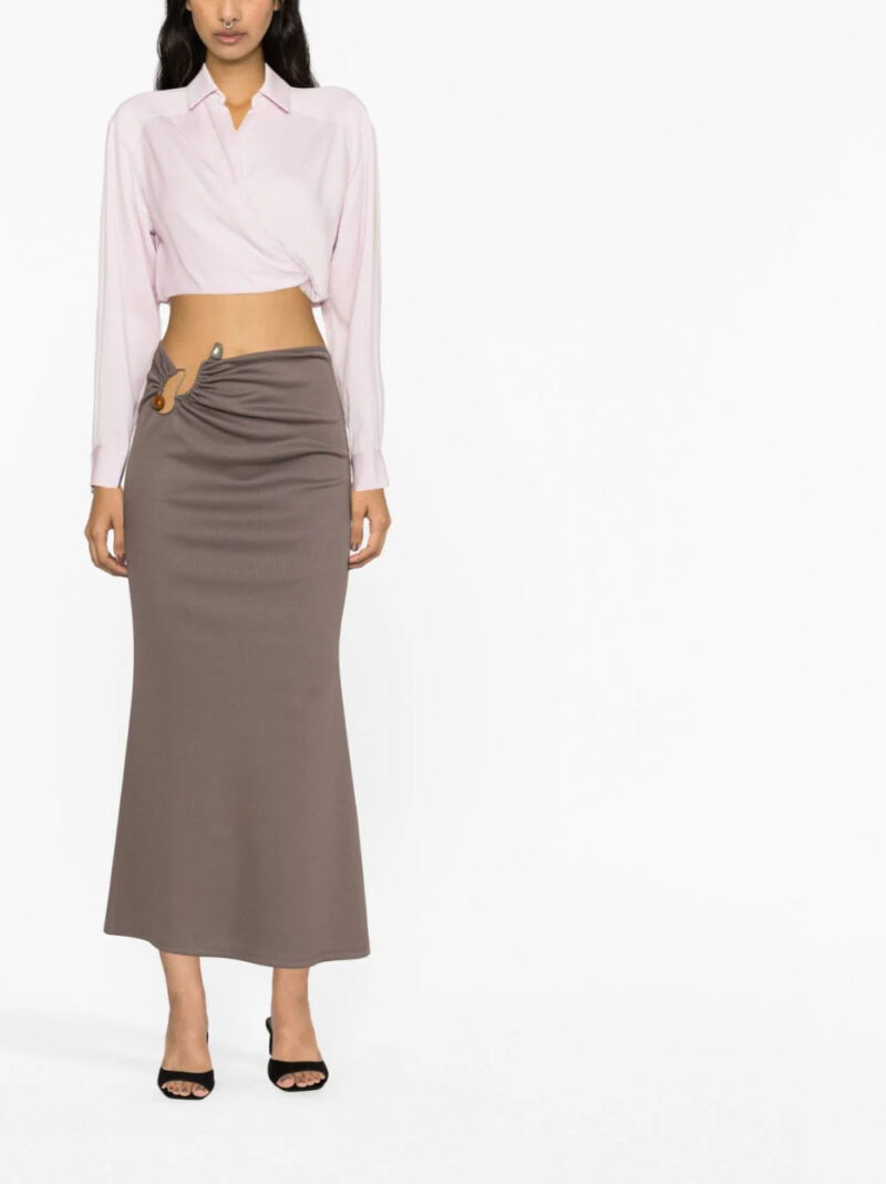 Christopher Esber wrapped cropped blouse