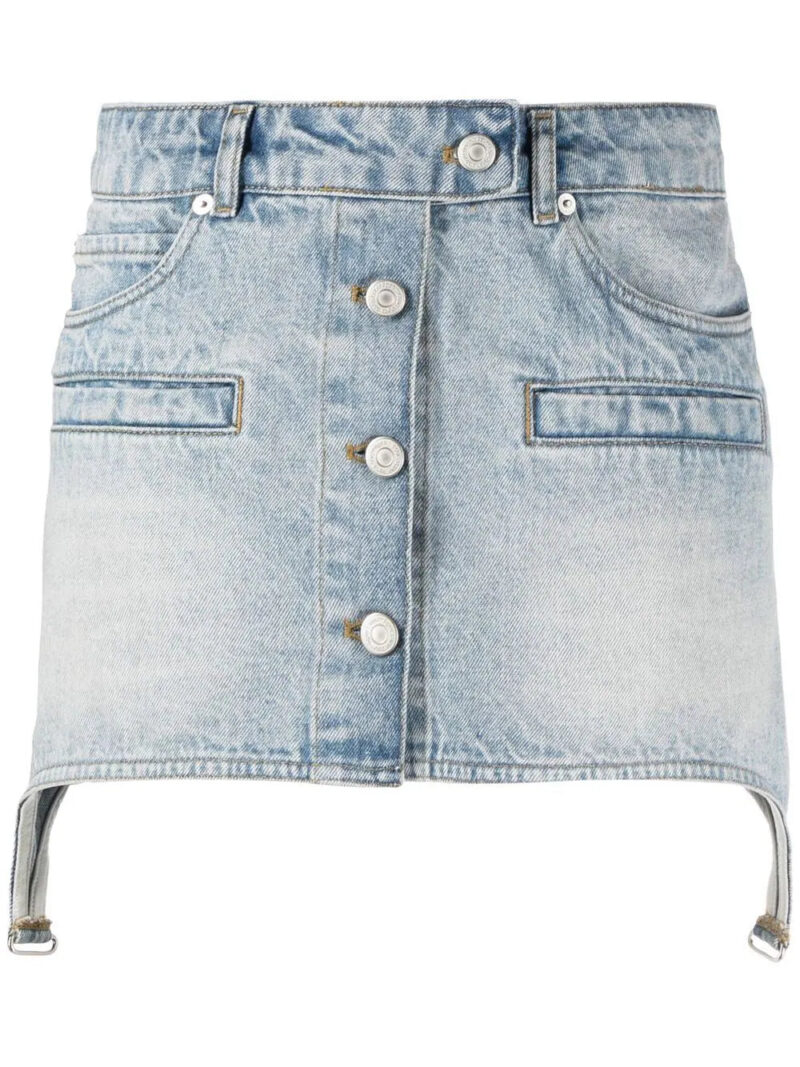 Courrèges  asymmetric denim miniskirt