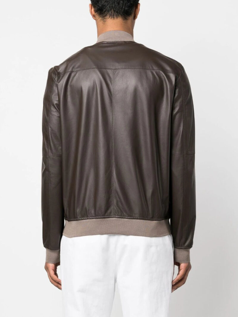 Corneliani  leather bomber jacket