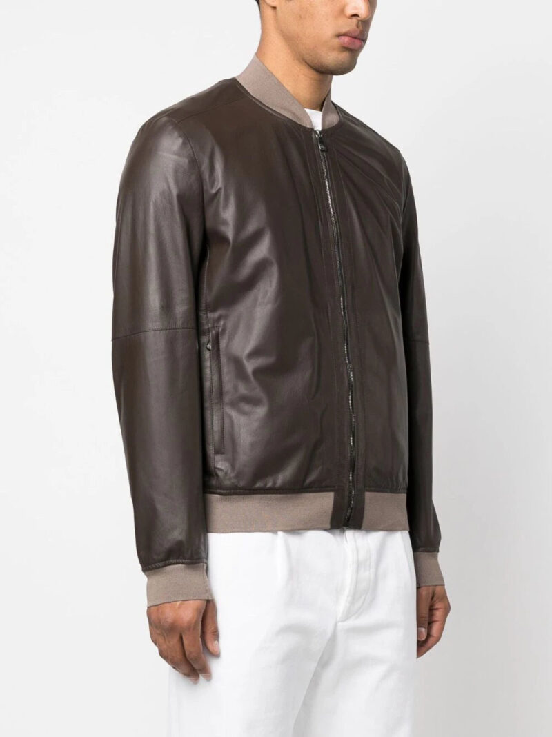 Corneliani  leather bomber jacket