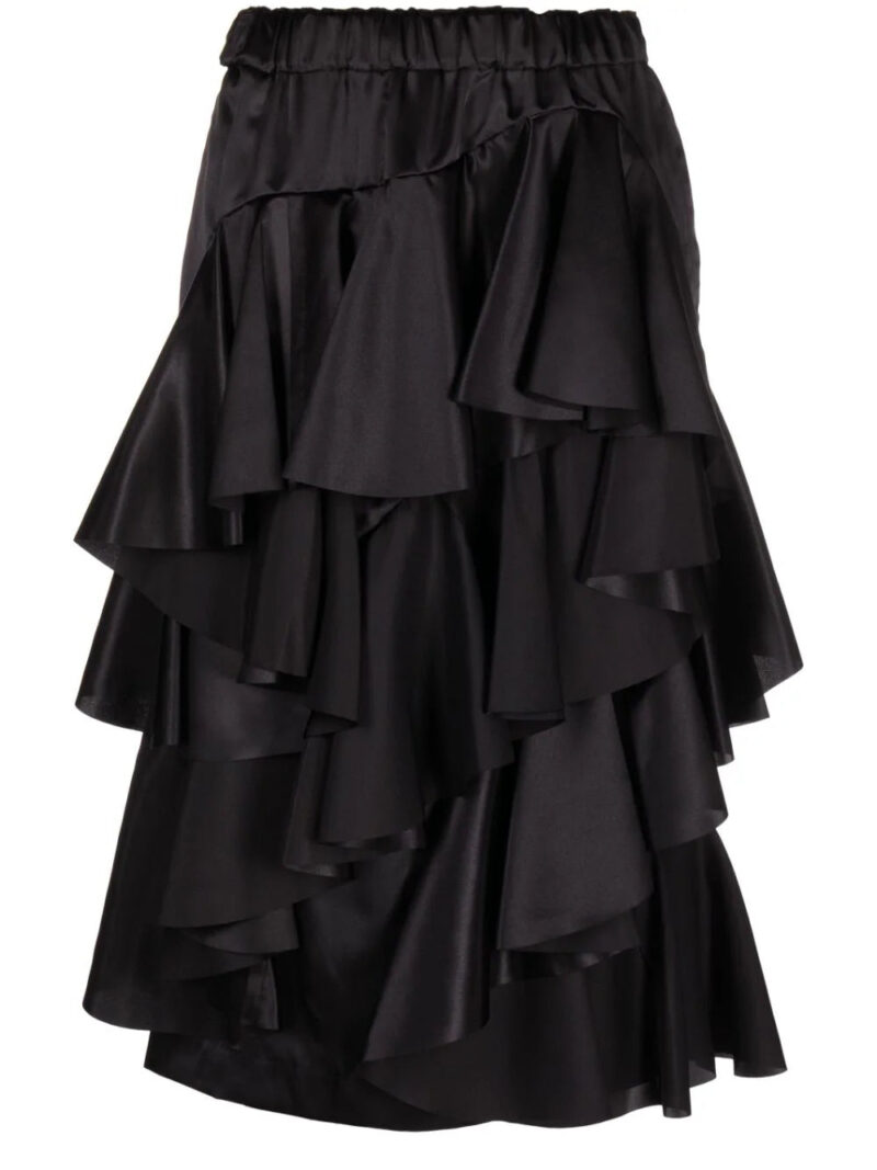 Comme Des Garçons  ruffled tiered midi skirt