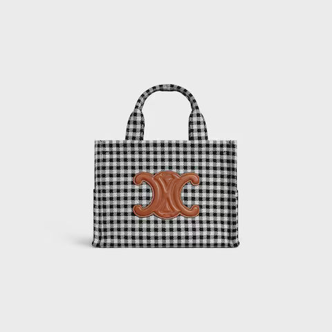 CELINE small cabas thais in VICHY TEXTILE AND CALFSKIN