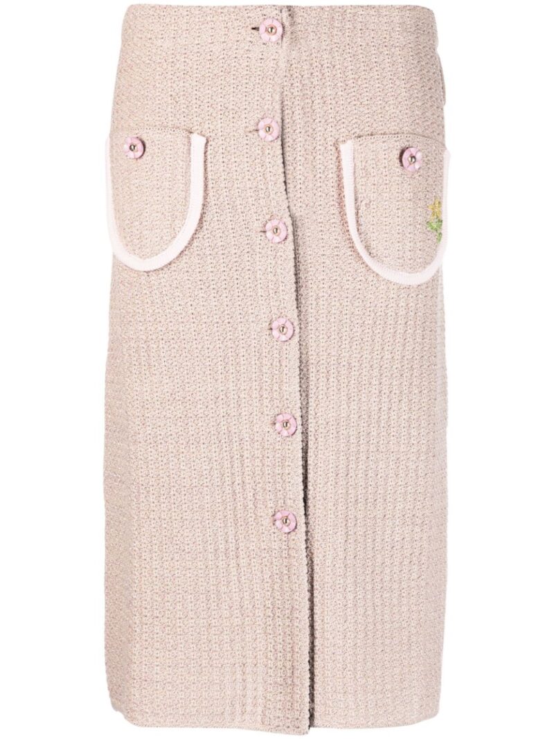 CORMIO  buttoned detailed midi skirt
