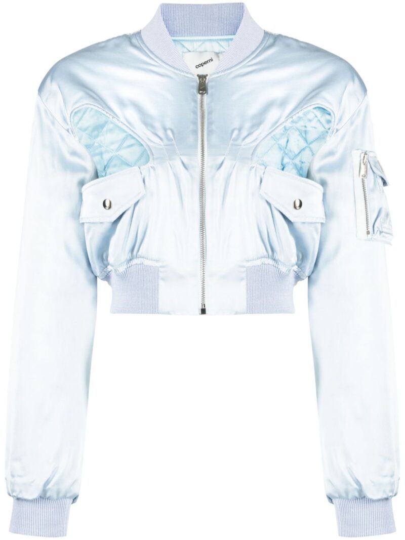 Coperni  cut-out cropped bomber jacket