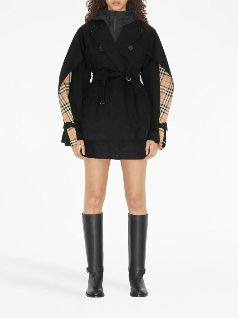 Burberry  cape-sleeve cropped trench coat