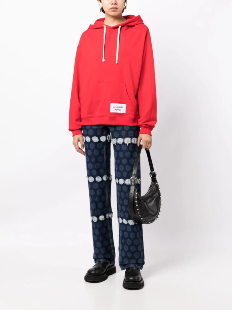Charles Jeffrey Loverboy  logo-patch organic-cotton hoodie