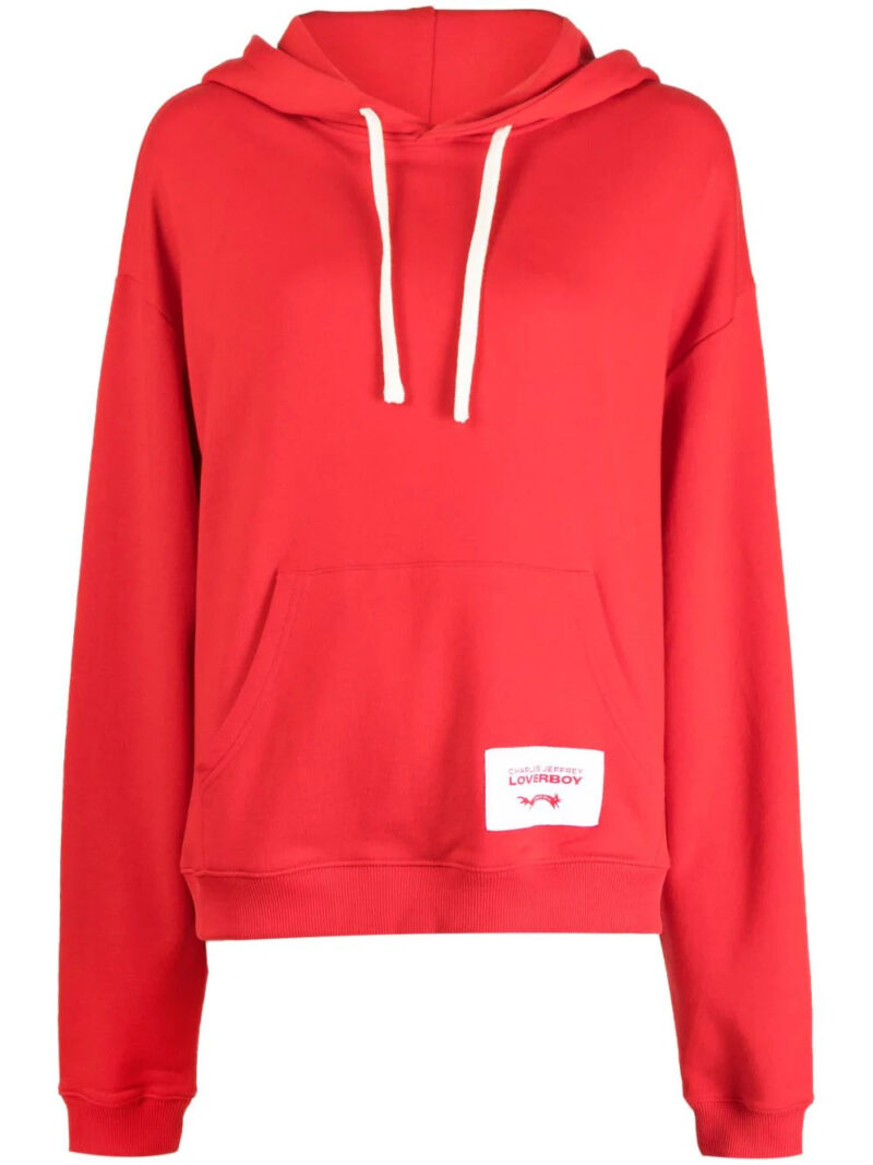 Charles Jeffrey Loverboy  logo-patch organic-cotton hoodie