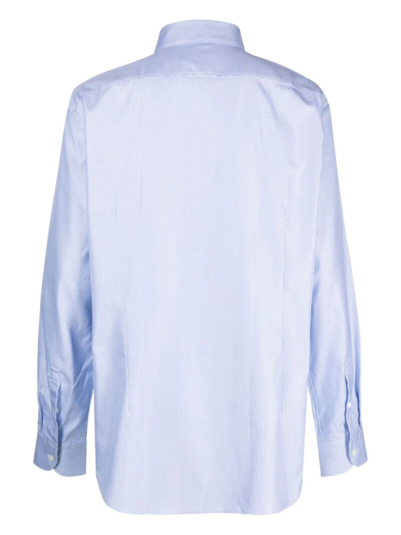 Corneliani  micro-dot print cotton shirt