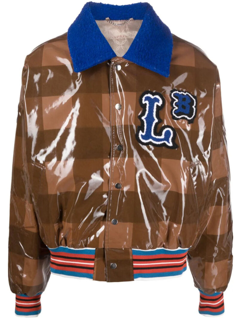 Charles Jeffrey Loverboy  checked varsity bomber jacket