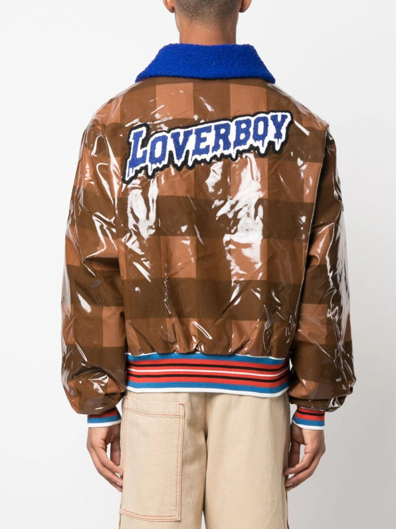 Charles Jeffrey Loverboy  checked varsity bomber jacket