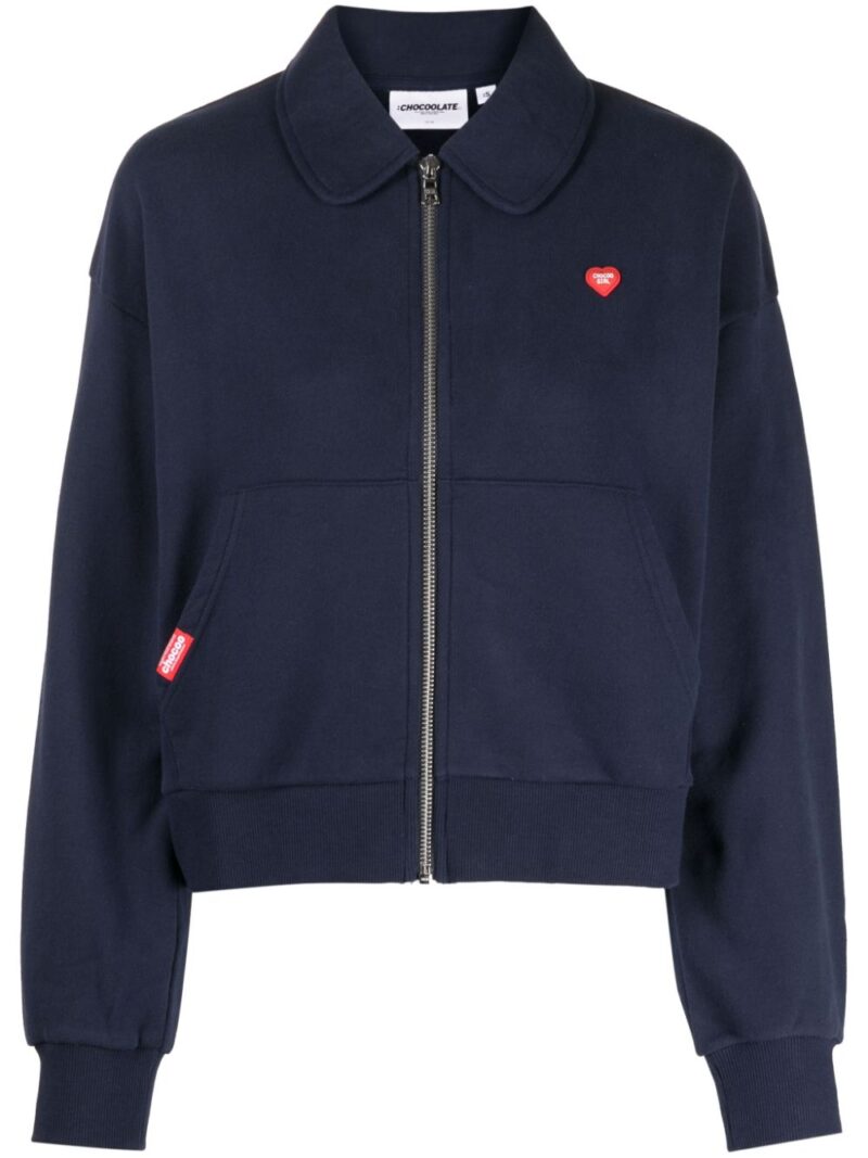 CHOCOOLATE  logo-patch cotton bomber jacket