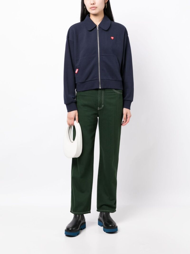 CHOCOOLATE  logo-patch cotton bomber jacket