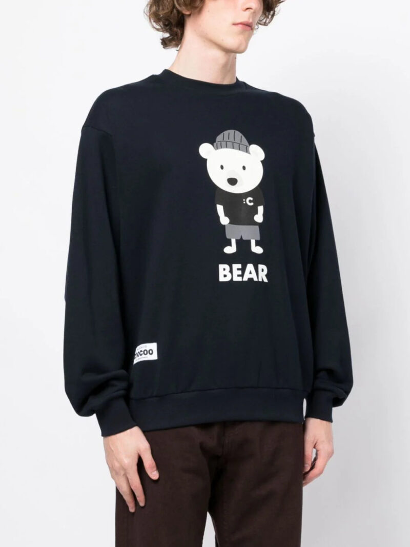 CHOCOOLATE  bear-print cotton sweatshirt