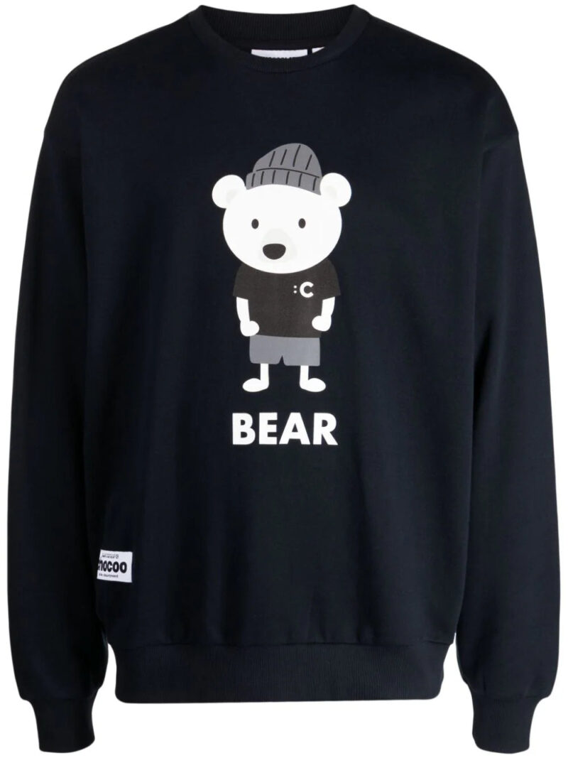 CHOCOOLATE  bear-print cotton sweatshirt