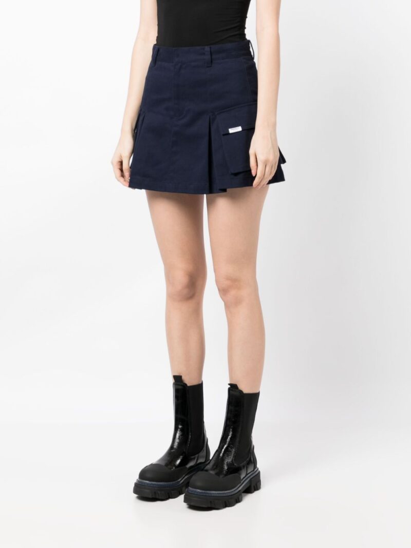 CHOCOOLATE  logo-patch cargo miniskirt