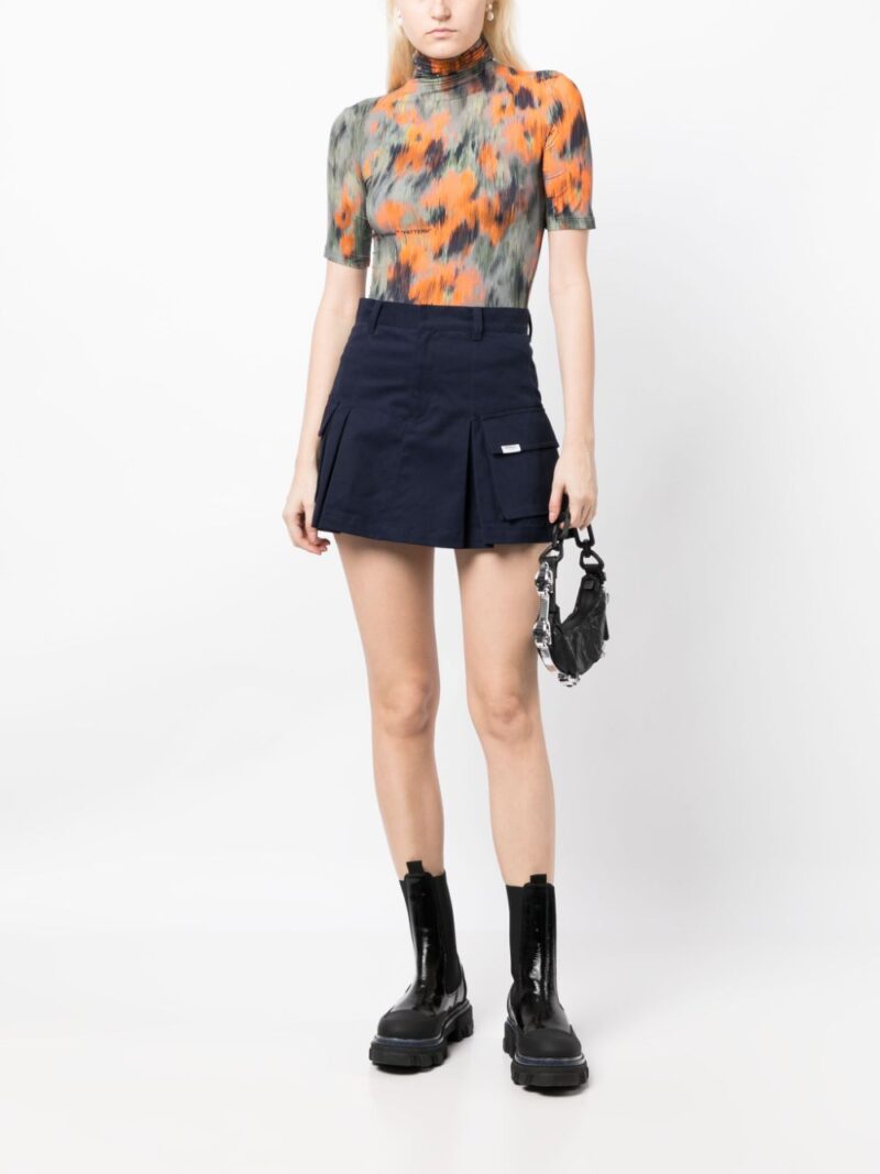 CHOCOOLATE  logo-patch cargo miniskirt